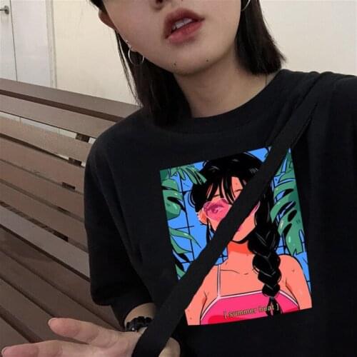 Summer girl T-shirt Harajuku punk hip hop tee 2020 cute Loose gothic Tshirt Women Cartoon print Short Sleeve dropshipping