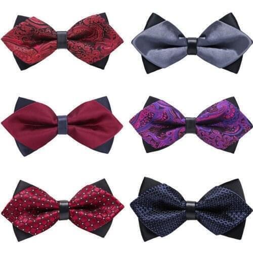 Fashion Pointed Bowtie Butterfly Party Wedding Bow Tie Meeting Suit Business Ties Wedding Groom Clothing Accessories 2021 New