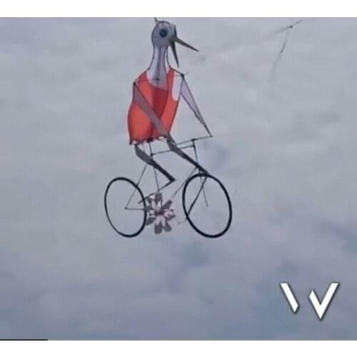 Cartoons fun single line ultraman UFO outdoor toys Bicycle three-dimensional bike kite dynamic cerf-volant kite flying windsock