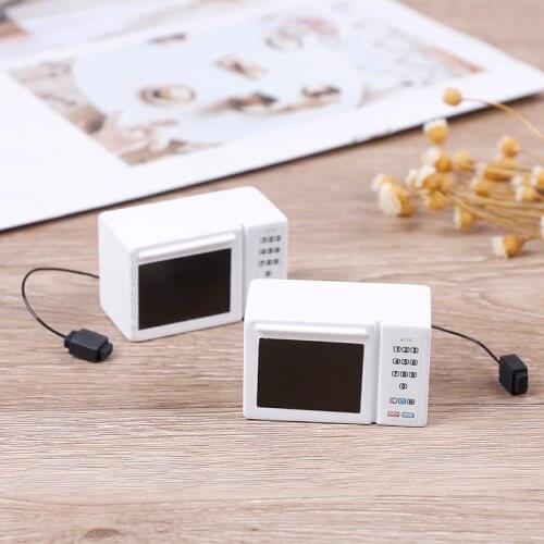 HOT SALE 1/12 Kitchenware Cookware Set for Dolls House Miniature Home Kitchen Accessory Model(Microwave oven)