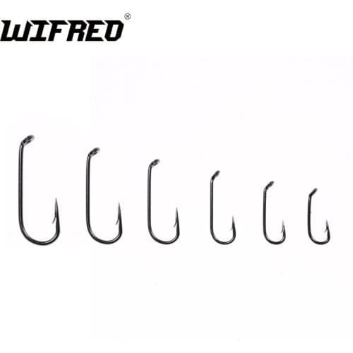 Wifreo 50pcs 2X Standard Dry Fly Hooks Hi-Carbon Steel Dry Fly Fishing Hook Strong Wire Long Shank Standard Hooks 14 16 18 20 22