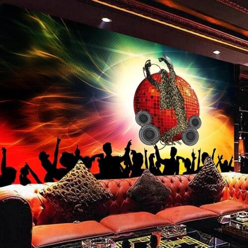 Custom Mural Wall Paper Dance Hall KTV Music Bar Tooling Background 3D Poster Art Wall Painting Living Room Decoration Wallpaper