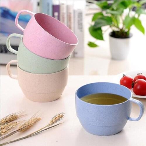Office Coffee Cup Eco-friendly Mouthwash Cups Wheat Straw kitchen Accessories Milk Tea Cup