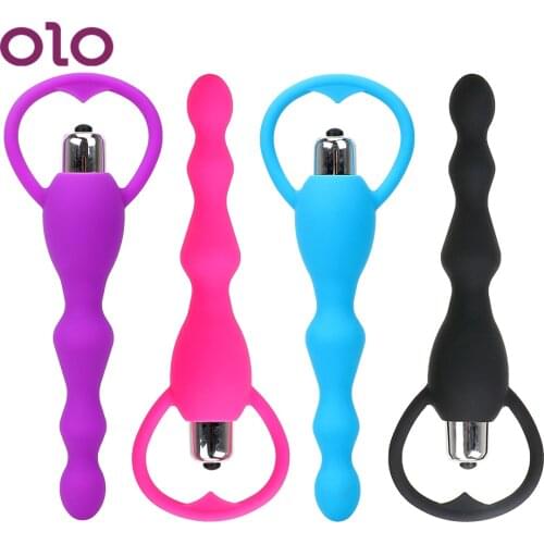 OLO Silicone Anal Beads Vibrator Anal Plug Butt Plug Dildo Prostate Massage G-spot Sex Toys for Women Men Sex Products