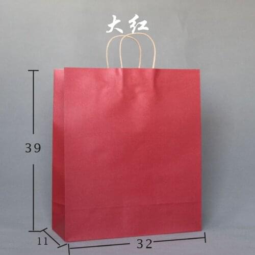 Wholesale 32*11*39cm Custom print paper bags packaging gift bag for shopping garment handle carrier logo brand design paper bags