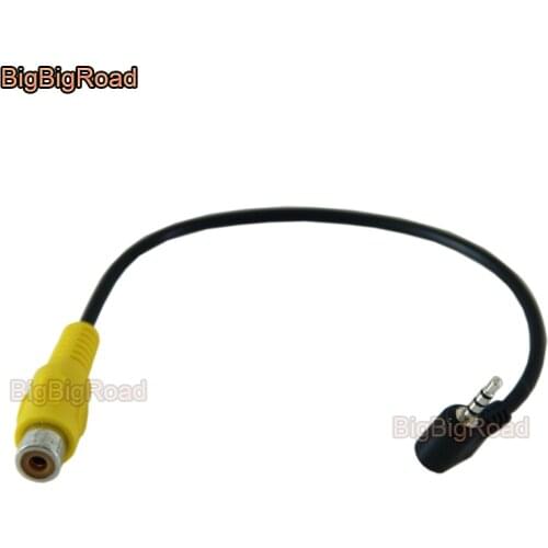 BigBigRoad 2.5mm RCA Port with GPS interface for Car navigation video line / Rear View Backup Camera / AUX / Head Unit