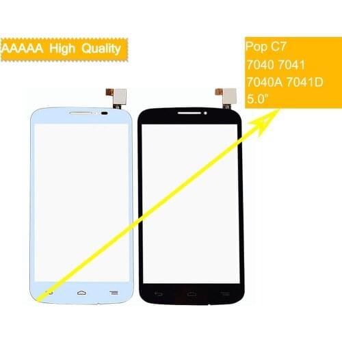 10pcs touch screen For Alcatel One Touch Pop C7 7040D 7040E 7041D 7040 7040A OT7040 TouchScreen Sensor Digitizer Front Panel