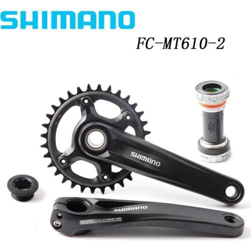 Shimano FC-MT610-2 Mountain Bike 2-Piece Crankset 2x12-speed 170mm Chainwheel 36-26T with SM-BB52 Bottom Bracket Bicycle Parts