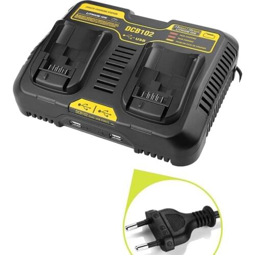 Replacement Charger For Dewalt DCB118 DCB101 DCB102,DCB200,DCB201 12V-20V Max Li-ion Battery Fast Charging with Dual USB port