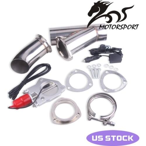 2.5''/3 inch Exhaust Control Valve With Remote Control Car Stainless Electric Exhaust Valve Cut outs Electric Exhaust Cutout kit