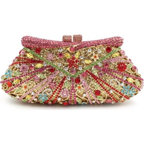 XIYUAN Womens Handbags and Purses Clutch Evening Bag Rhinestone Bag Metallic Diamonds Bridal Party Luxury Bridal Wedding bags