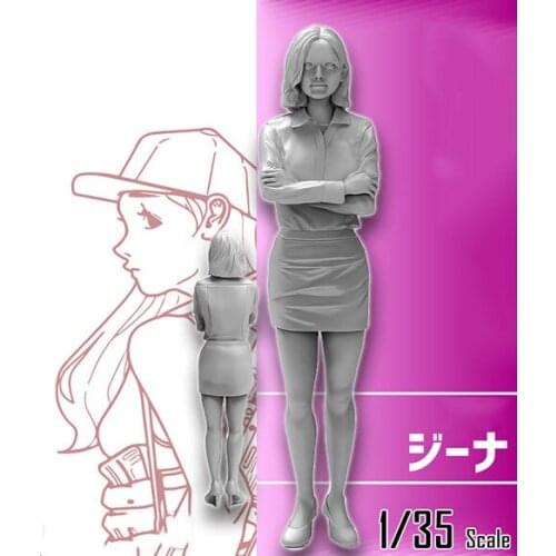 1/35 modern girl ancient -- stand Resin figure Model kits Miniature gk Unassembly Unpainted