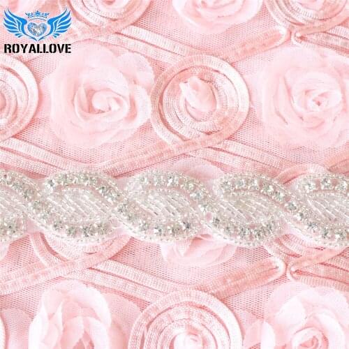 10 Yards Rhinestone Crystal Beaded Lace trim Crystal Applique Bridal Accessories Wedding Dress Sash bridal Belt Headband Trim