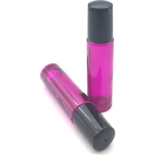 144pcs Empty Fragrance Perfume Rose-red 10ml Roller Glass Bottle Essential Oil 10cc Roll On Bottle