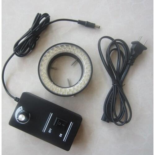 2020 New White Light Illuminated Adjustable Microscope Ring Lamp with 60pcs LED Lamps and Adapter 220V or 110V