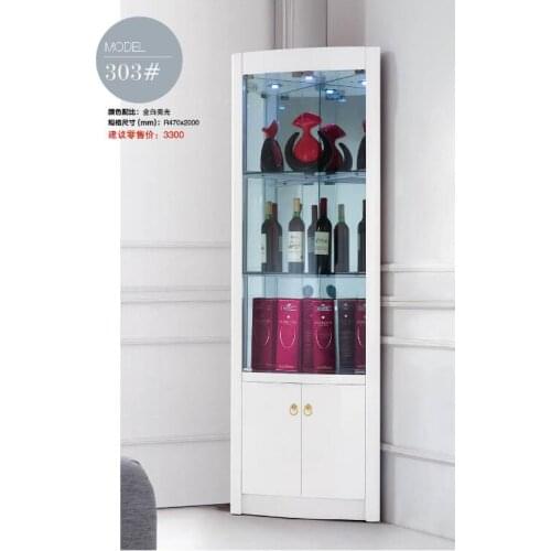 303# Modern living room furniture living room corner cabinet round corner display cabinet round showcase wine cabinet