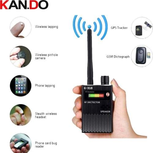 318 Anti Signal Detector GPS Signal Detector Wireless Camera Bug Detector Device RF Scanner GSM Device Finder
