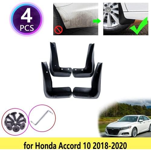 4PCS for Honda Accord 10 2018 2019 2020 New Mudguards Mudflaps Fender Mud Flap Splash Guards Protect Rear Wheel Car Accessories