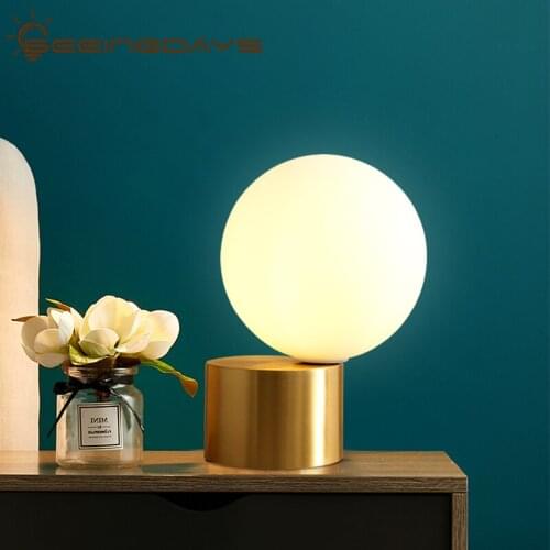 Free Shipping Simple Iron Ball Table Lamp for Living Room Decorative Lamp Warm Bedroom Bedside Lamp