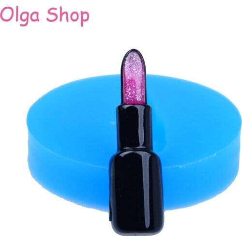 FYL150 40.9mm Lipstick Silicone Mold - Make Up Mold Cake Decoration Craft, Fondant, Resin, Gum Paste, Chocolate, Candy, Icing