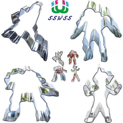Four Armed Robots Cake Decorating Fondant Cutters Tools,Cartoon Robots Cookie Biscuit Baking Molds,Direct Selling