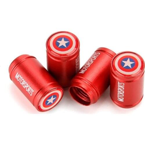 4pcs/lot Captain Universal Motorcycle Car Wheel Tire Valve Dust Caps For Mazda 3 5 6 MX5 CX9 CX5 CX30 Tyre Air Valve Stem Caps