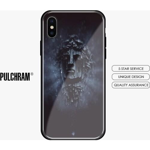 Darkness abstract art soft silicone Tempered glass Phone case cover for iPhone SE 6 6s 7 8 Plus X XR XS 11 12 mini Pro max