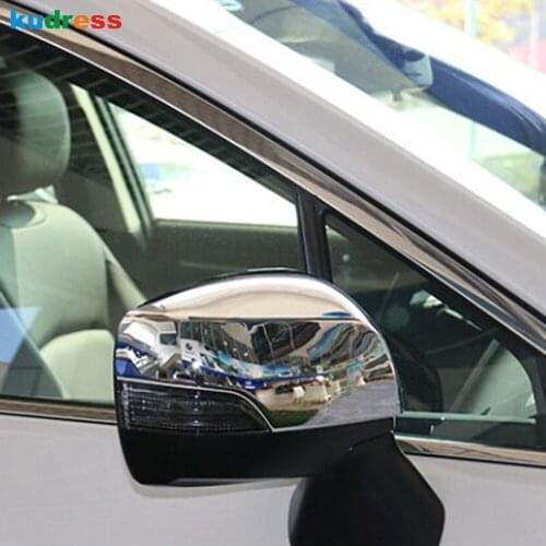 Rearview Mirror Cover Trim For Subaru Crosstrek 2014 2015 2016 2017 ABS Chrome Rear View Mirrors Frame Sticker Car Styling