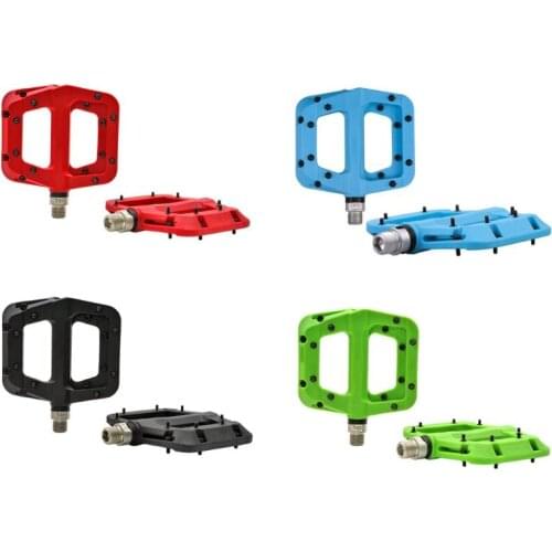 New Pair MTB Mountain Bike Pedals Lightweight Nylon Fiber Bicycle Platform Anti-slip Multipurpose Pedals Sports Modification