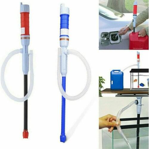 Handheld Liquid Fuel Syphon Pump Automatic Transfer Gas Oil Water Battery Electric Supply US