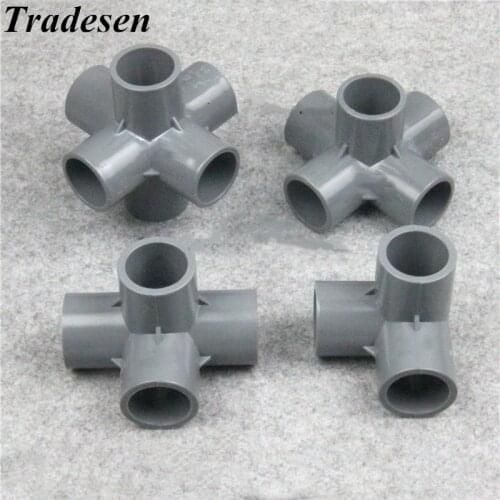 2pcs 4 Types 20mm 25mm 32mm PVC Pipe Fittings 3/4/5/6 Ways Home Garden Irrigation Hose Fittings Water Connectors DIY Tools