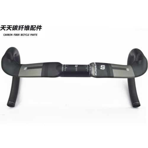 Superlogic carbon fiber highway bicycle road handlebar cycling inner bent bar 400/420/440mm Bicycle Accessories matt finish
