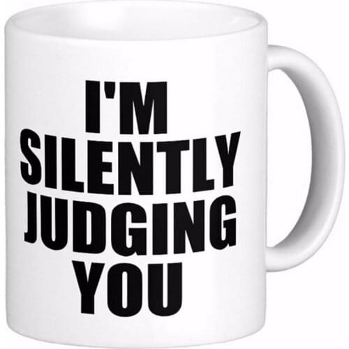 I'M Silently Judging You High Quality White Coffee Mugs Tea Mug Customize Gift By LVSURE Ceramic Mug Travel Coffee Mugs