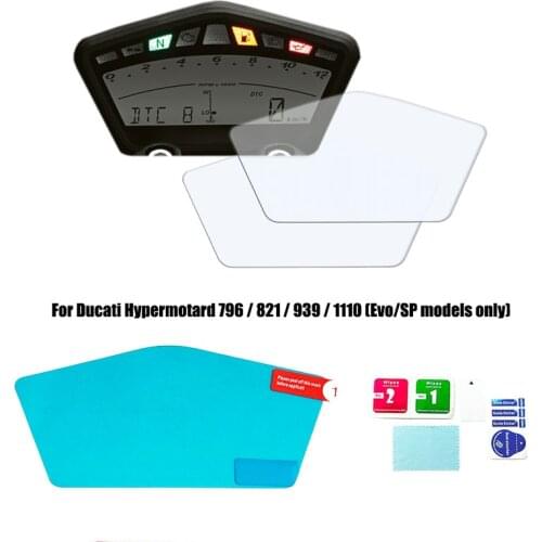 For Ducati hypermotard hyperstrada streetfighter Instrument Cluster Scratch Cluster Protection Film Speedometer Screen Protector