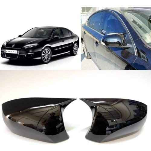 Mirror Cover Bat Mirror Cover For Renault Laguna 3 Mirror Cover Piano Black 2 pcs Left-Right