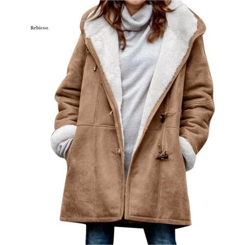 Women Fur Coat Hoodie Cardigans Ladies Warm Jumper Fleece Outwear Manteau Femme Big Size 5Xl Womens Jackets Winter Coat