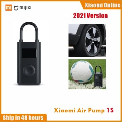2021 Xiaomi Mijia Inflator 1S Digital Tire Pressure Portable Electric Pump with Storage Bag for Bike Motorcycle Football Newest