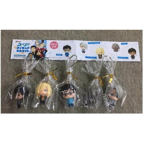 3-4CM 5pcs/lot Japanese anime figure Q version YURI on ICE action figure set collectible model toys for boys