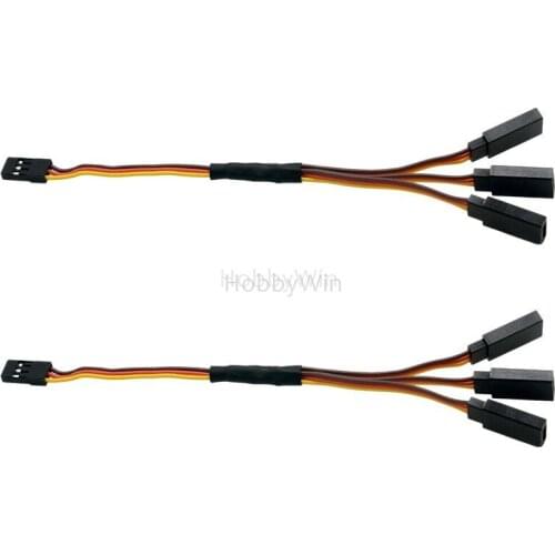 30 core wire 15CM three way Y-line BRO 2PCS servo wire for RC Airplane Warbird Sporter Trainer Model Aircraft