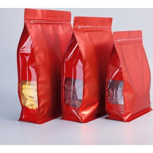 50pcs Color Stand Up Plastic Ziplock Reclosable Packing Bags for Business Christmas Wedding Jewelry Packing Display Storage Bag