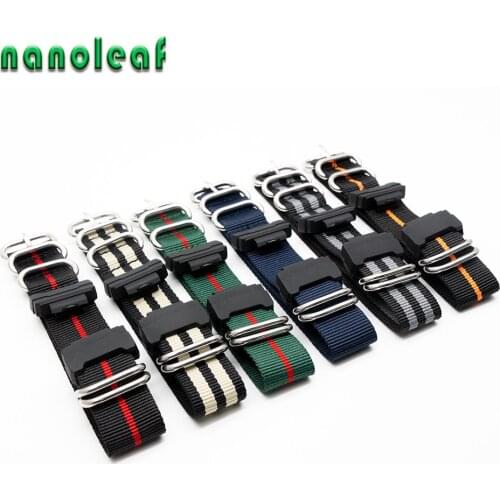 For Casio G-Shock Accessories Nylon Mens Watch Band Sliver Ring Buckle 22mm Waterproof Sport Watch Accessories Fashion Bracelet