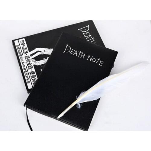 New Death Note Cosplay Notebook & Feather Pen Book Animation Art Writing Journal блокнот канцелярия