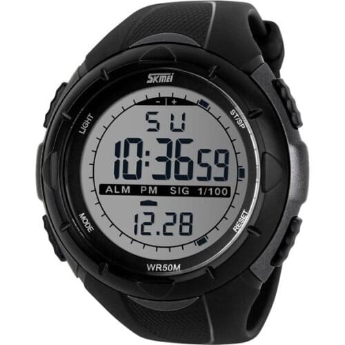 SKMEI 1025 Men Climbing Fashion Sport Digital Wristwatches 12/24 Hour Dial Military Watch Alarm Shock Resistant Waterproof Watch