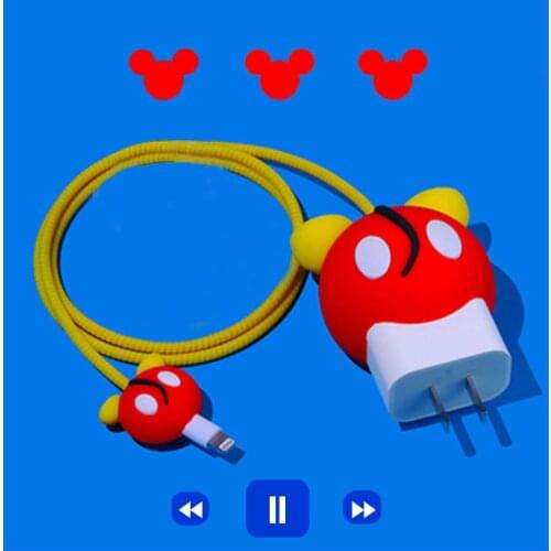Disney Stitch Bite USB Cable Protector Cable Organizer Data Line Management Charging Safe Protection Winder For iPhone11 12