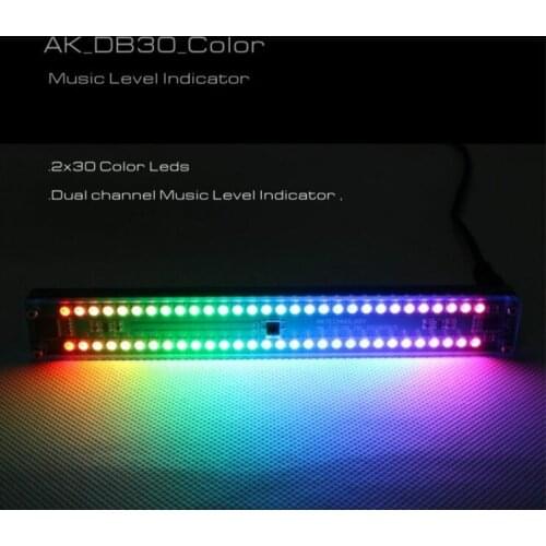 Dual 30-bit Full-color Music LED Level Indicator Is Cool and Multi-play with Remote Control