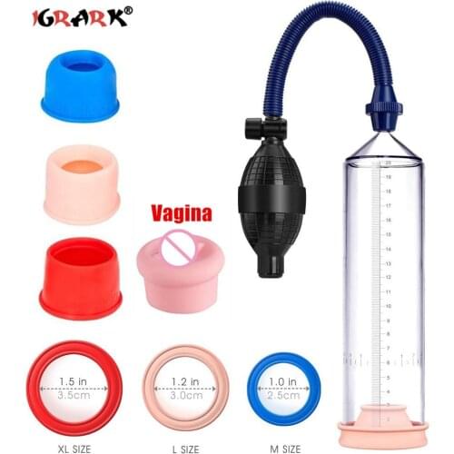 Penis Extender Penis Pump Manual Penis Enlargement Penis Trainer Male Masturbator Vacuum Pump Sex Toy For Men Couples Adult 18