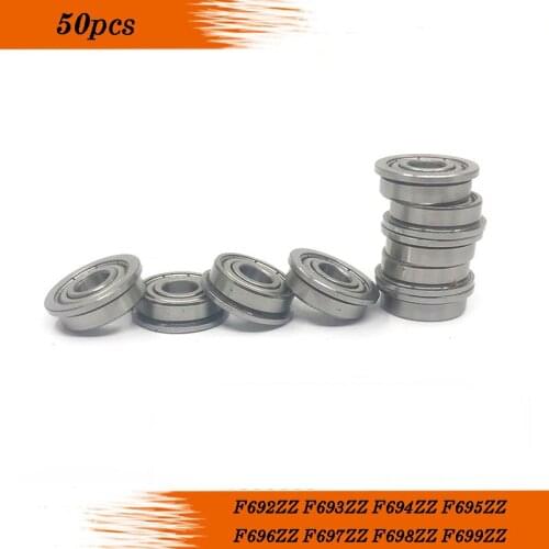 50pcs F692ZZ F693ZZ F694ZZ F695ZZ F696ZZ F697ZZ F698ZZ F699ZZ Flange Ball Bearing Flanged Bearings