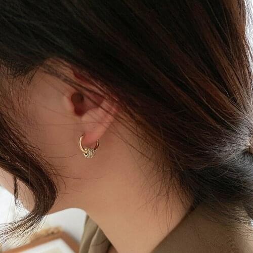 Geometric metal ring earrings, simple and fashionable Earrings