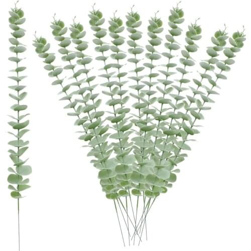 Fake Leaves Bouquet Home Decoration Simulation Flowers Easy To Arrange Greenery Real Touch Wedding Artificial Plant 12PCS