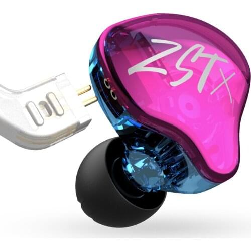 KZ ZST X Headset 1BA 1DD Hybrid HIFI Earphones Bass Earbud Sport Noise Cancelling